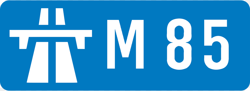 Uk Motorway M85 Clipart, Symbol, Text, License Plate, Transportation Free Png