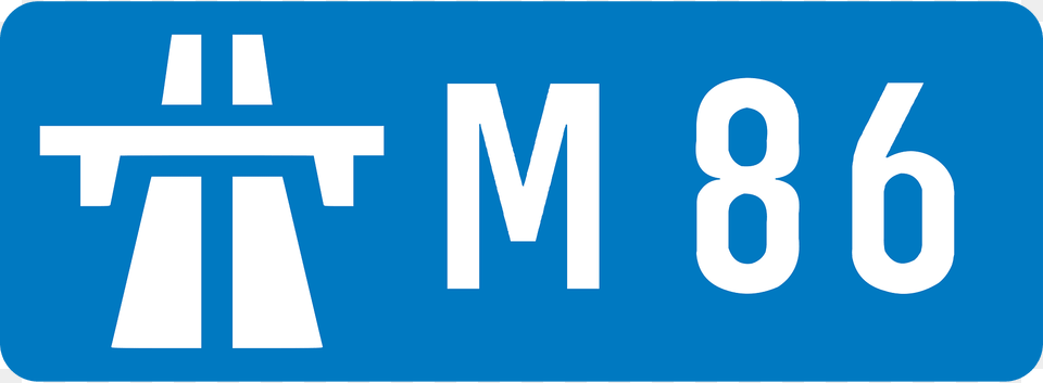 Uk Motorway M86 Clipart, License Plate, Symbol, Transportation, Vehicle Free Png