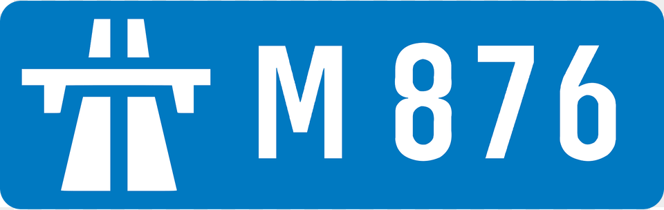 Uk Motorway M876 Clipart, Sign, Symbol, Text, License Plate Png
