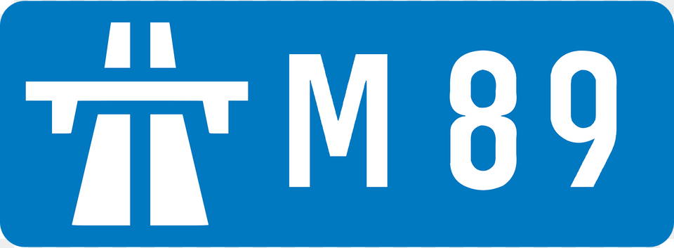 Uk Motorway M89 Clipart, License Plate, Transportation, Vehicle, Symbol Free Transparent Png