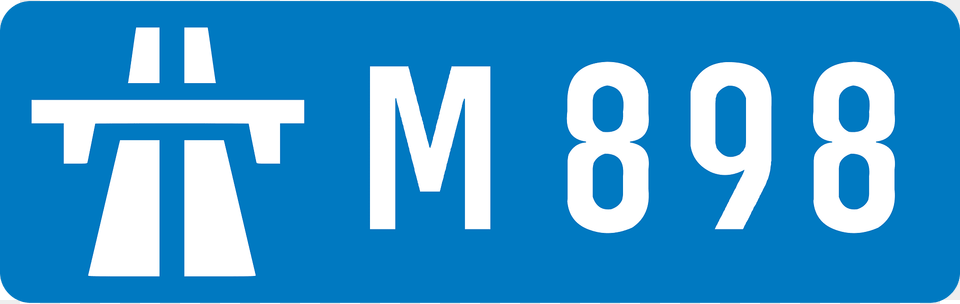 Uk Motorway M898 Clipart, Sign, Symbol, Text, Number Free Png Download