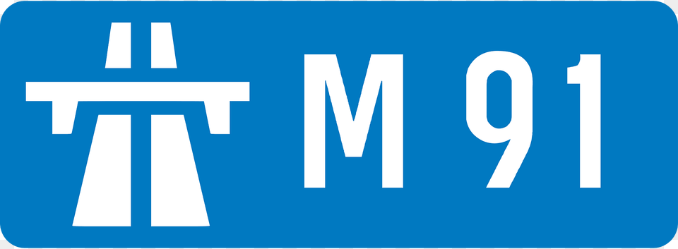 Uk Motorway M91 Clipart, License Plate, Sign, Symbol, Transportation Free Transparent Png