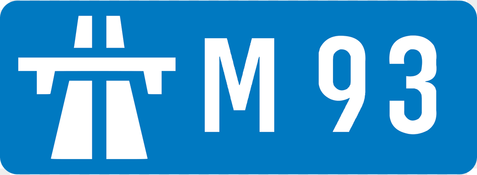 Uk Motorway M93 Clipart, License Plate, Transportation, Vehicle, Sign Free Transparent Png