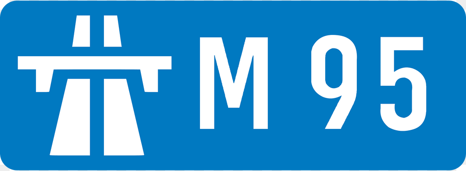 Uk Motorway M95 Clipart, License Plate, Transportation, Vehicle, Symbol Free Png Download