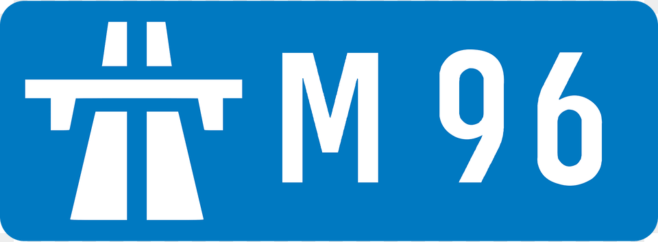 Uk Motorway M96 Clipart, License Plate, Transportation, Vehicle, Sign Png