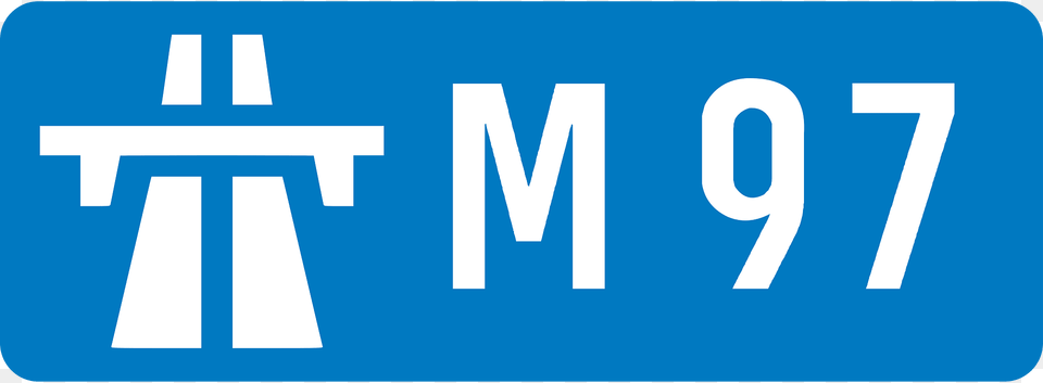 Uk Motorway M97 Clipart, License Plate, Transportation, Vehicle, Sign Free Png Download