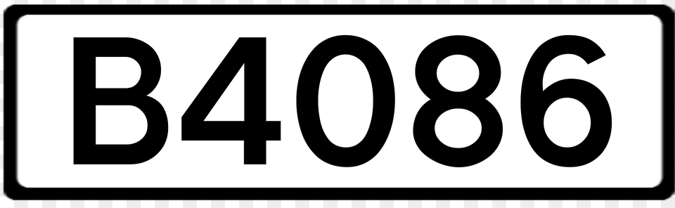 Uk Road B4086 Clipart, Number, Symbol, Text Png