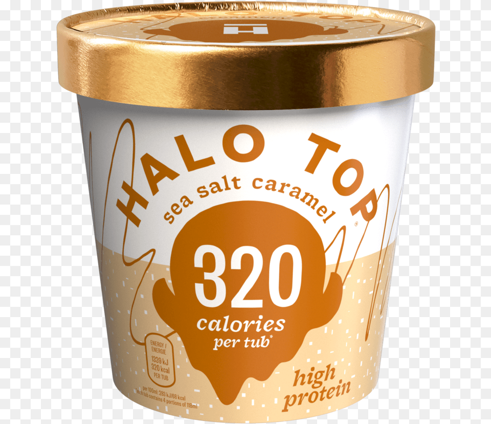 Uk Ssc Fr 750x750 Halo Top Salted Caramel, Cream, Dessert, Food, Ice Cream Free Png