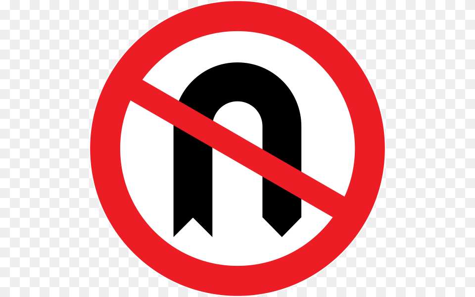 Uk Traffic Sign No U Turn Sign, Symbol, Road Sign Free Png Download