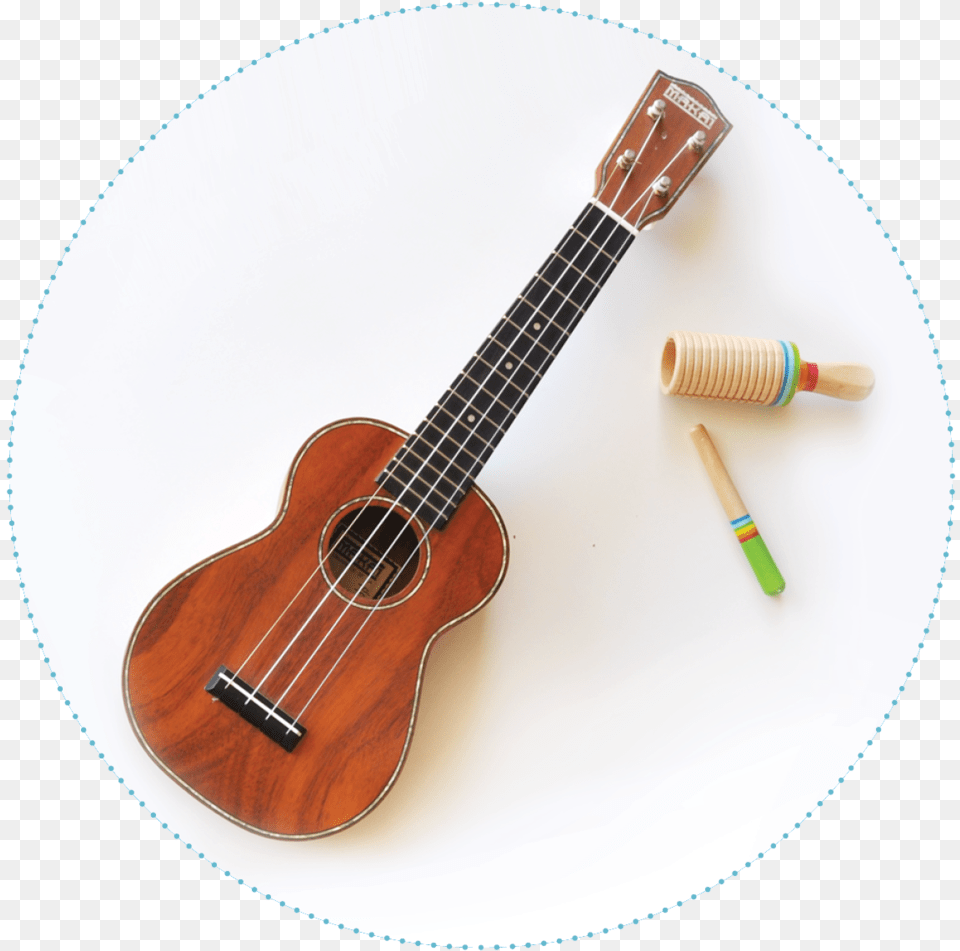 Uke And Rhythm Sticks Acoustic Guitar, Musical Instrument, Bass Guitar Free Png