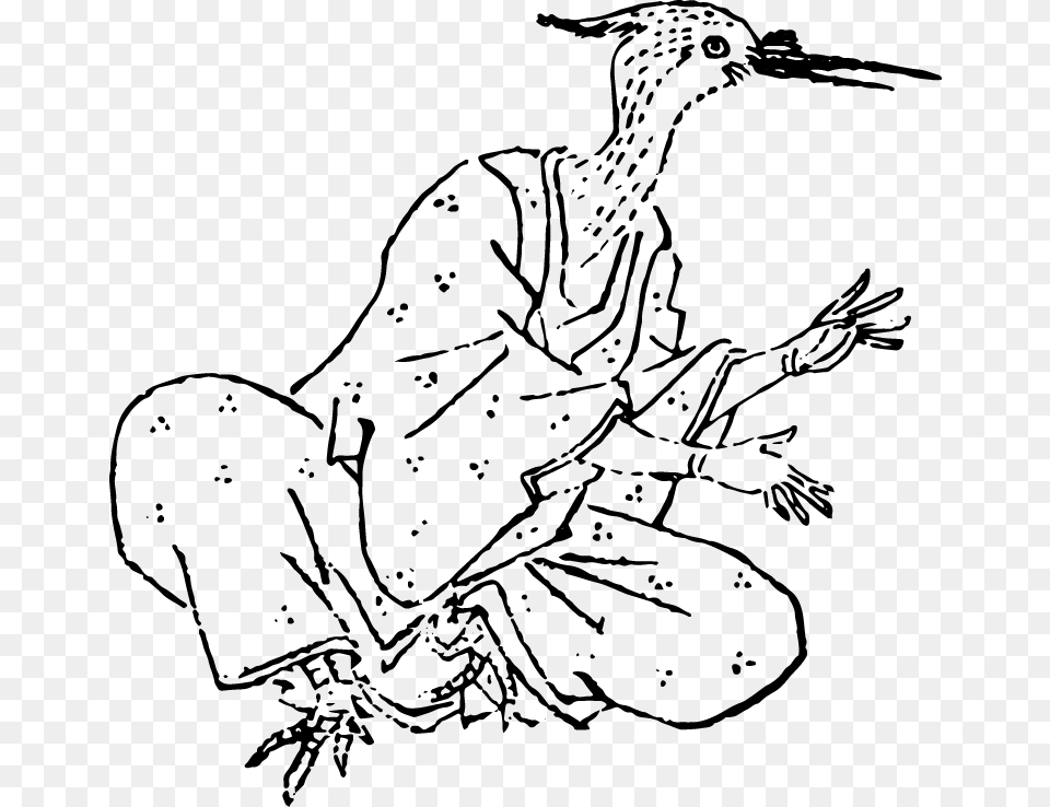 Ukiyo E Material Of A Pheasant Man Who Is Crazy About Illustration, Gray Png