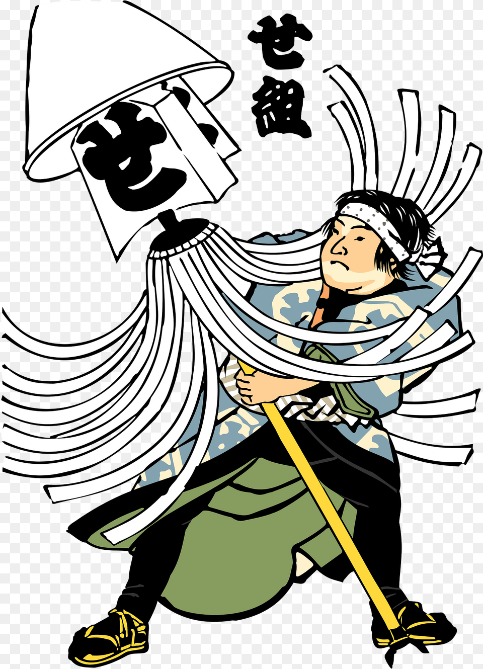 Ukiyo E Svg 003 Edo Firefighters 59 Clipart, Book, Publication, Comics, Cleaning Free Png