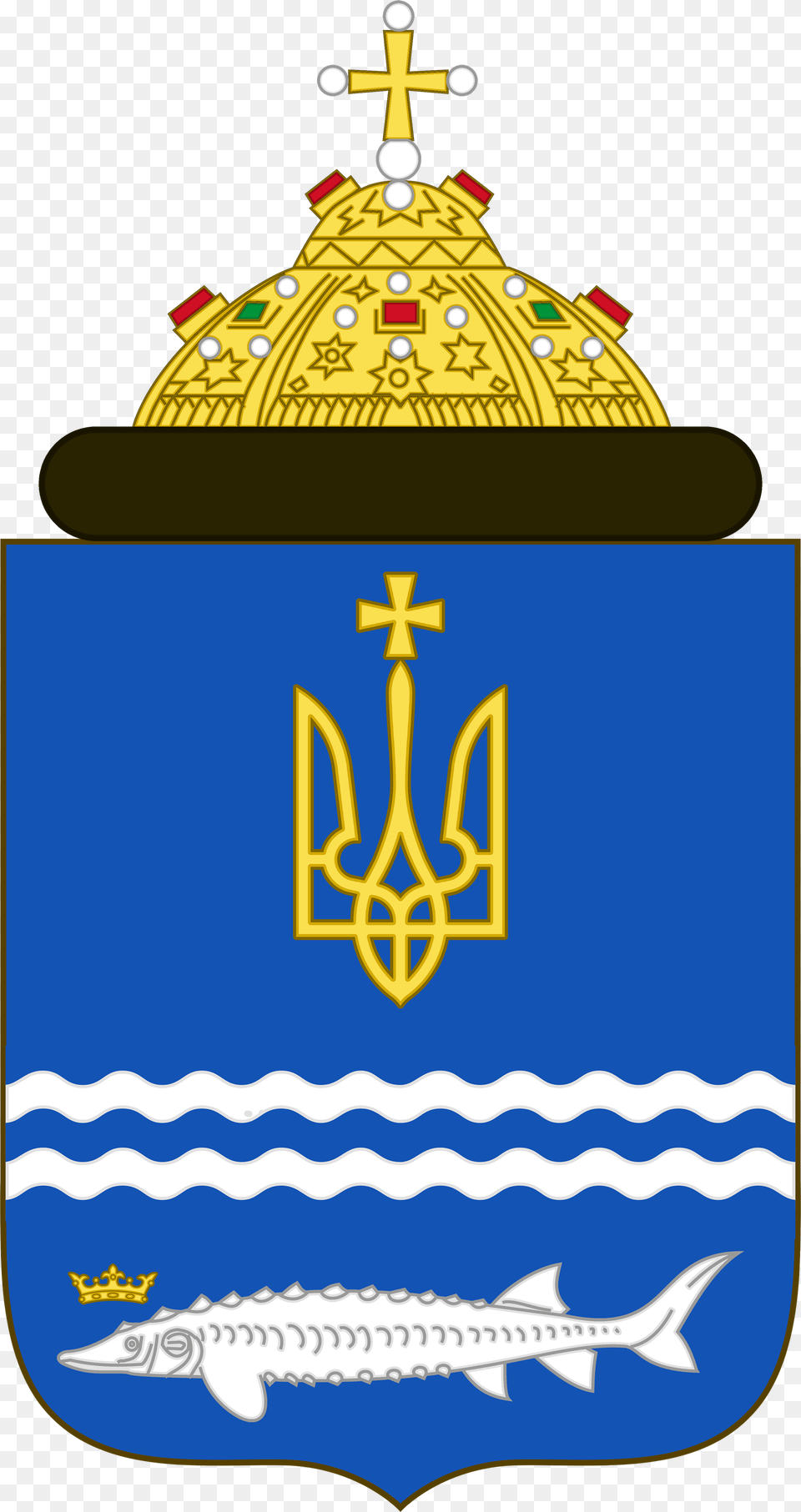 Ukraine Coat Of Arms Framed Tile, Logo, Bulldozer, Emblem, Machine Png Image