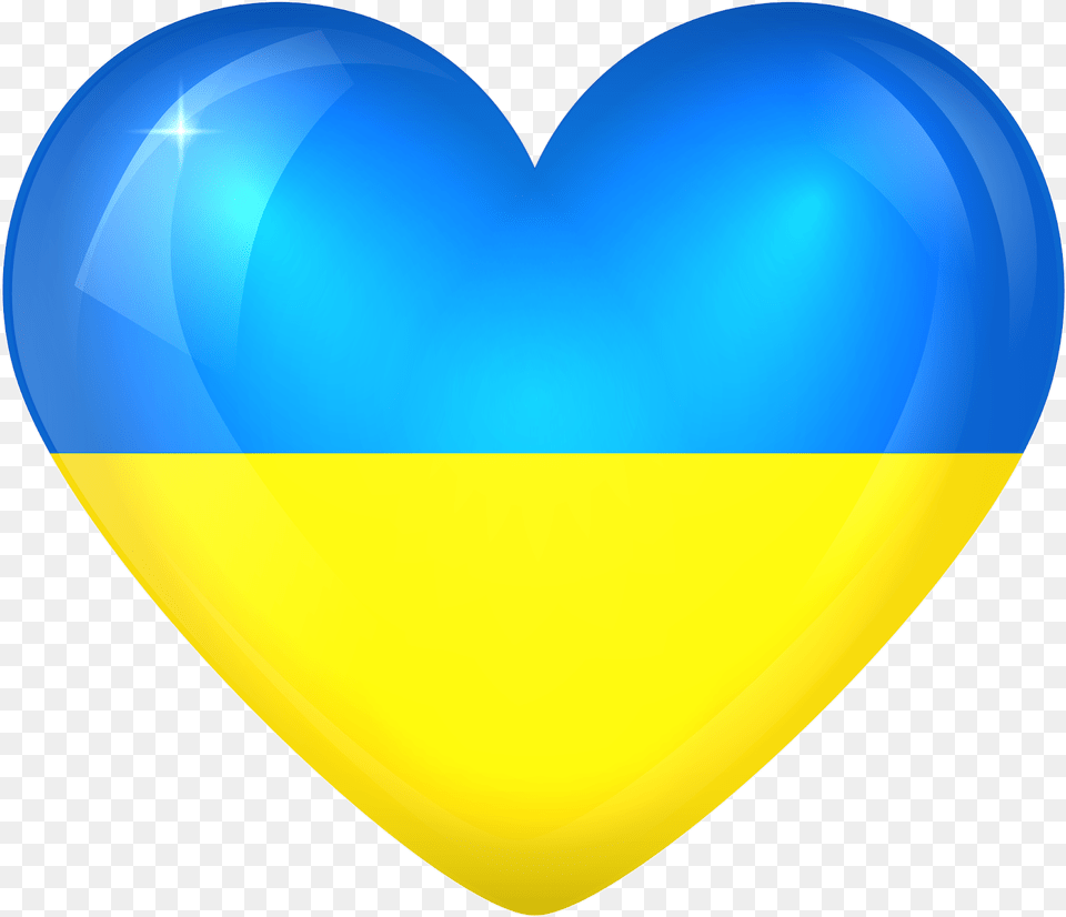 Ukraine Flag Emoji Heart, Balloon Free Transparent Png