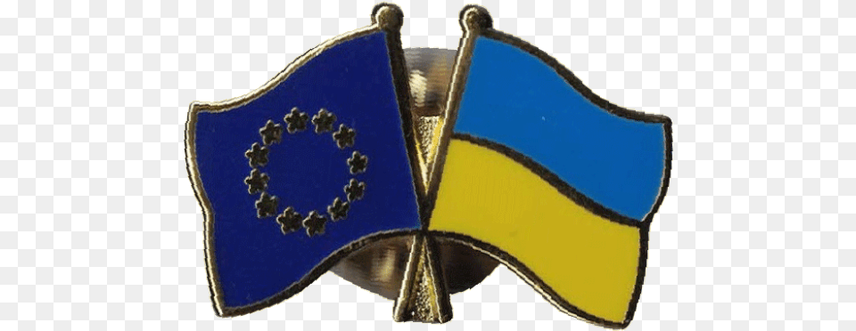 Ukraine Friendship Flag Pin Badge Flag, Accessories, Logo, Symbol, Ping Pong Free Png Download