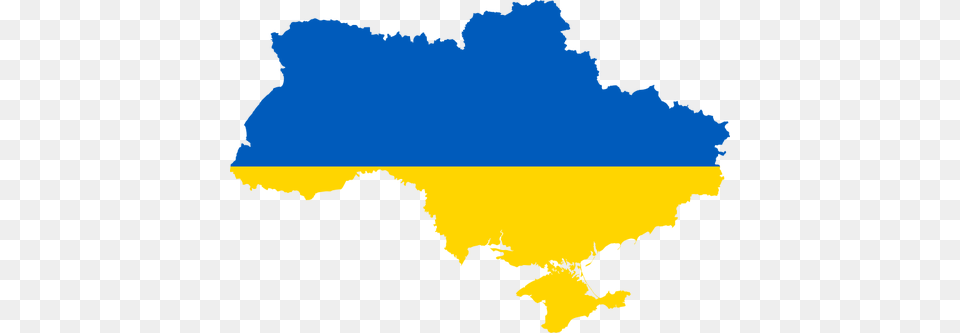 Ukraine Map With Flag Over It Vector Clip Art, Chart, Plot, Atlas, Diagram Free Transparent Png