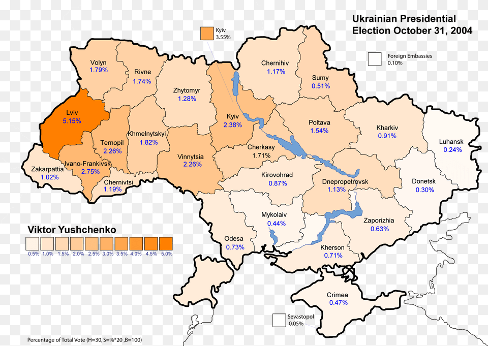 Ukraine Presidential Oct 2004 Vote Economic Development Map In Ukraine, Chart, Plot, Atlas, Diagram Free Transparent Png