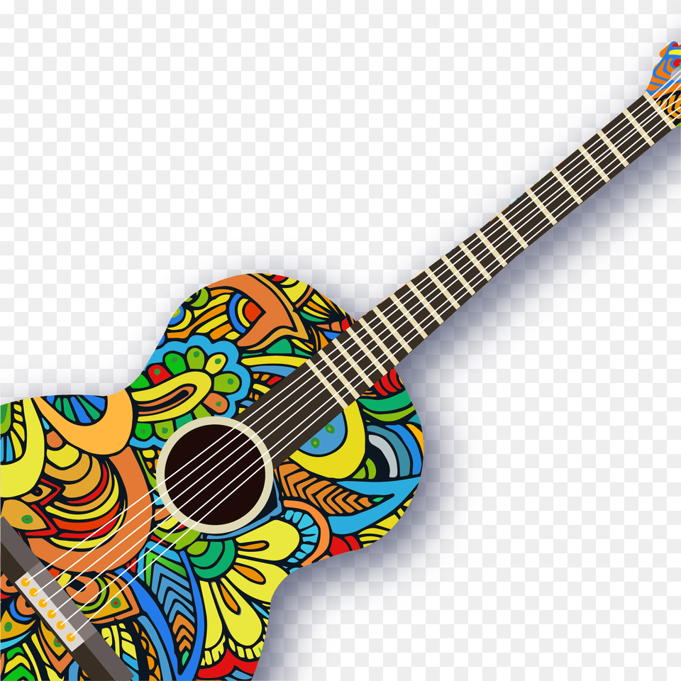 Ukulele Pattern Creative Guitar Vector Acoustic Clipart Acoustic, Musical Instrument Free Png Download