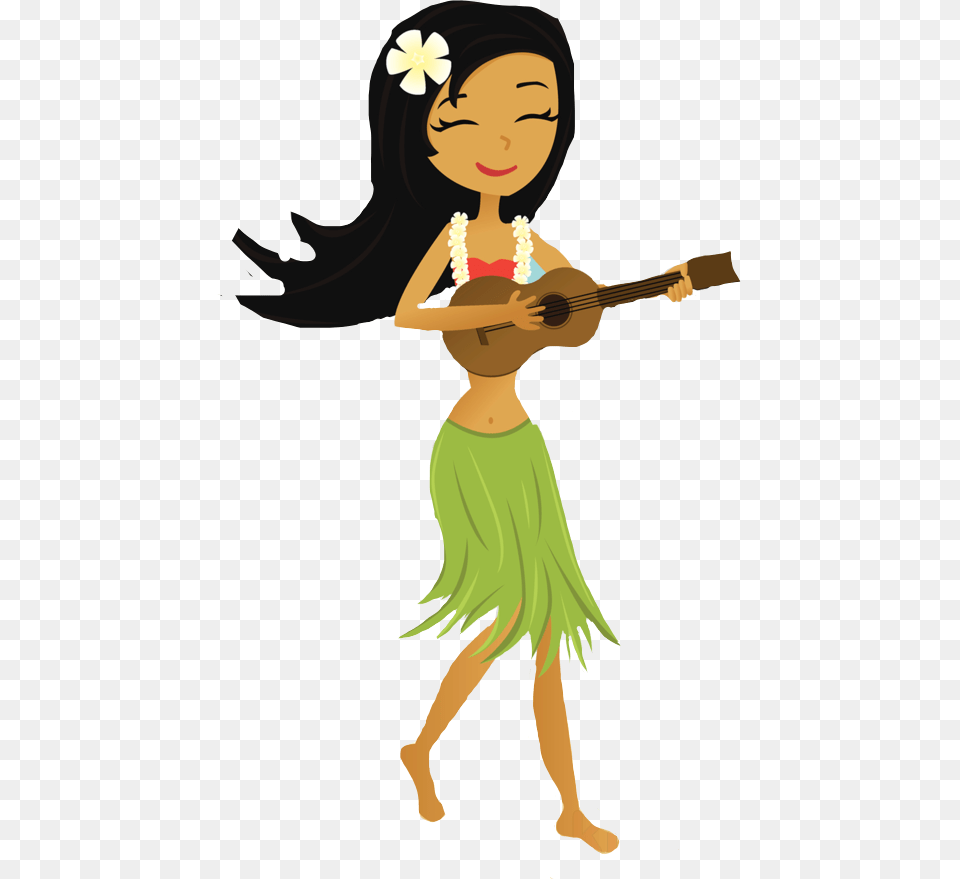 Ukulele Ukulelemusic Havana Havaiana Beach Praia Hula Girl With Ukulele, Toy, Child, Person, Female Free Png Download