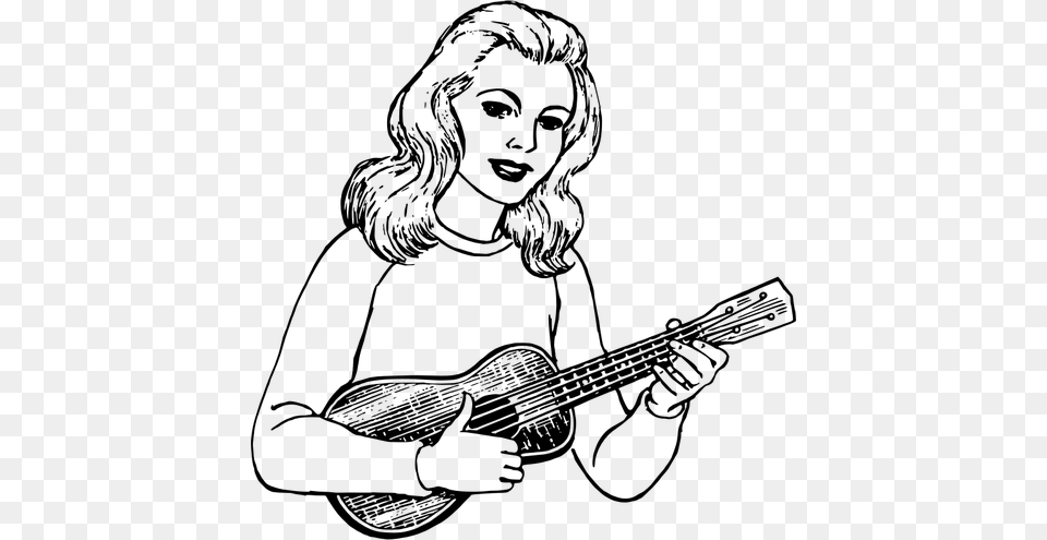 Ukulele Vector Gray Png Image