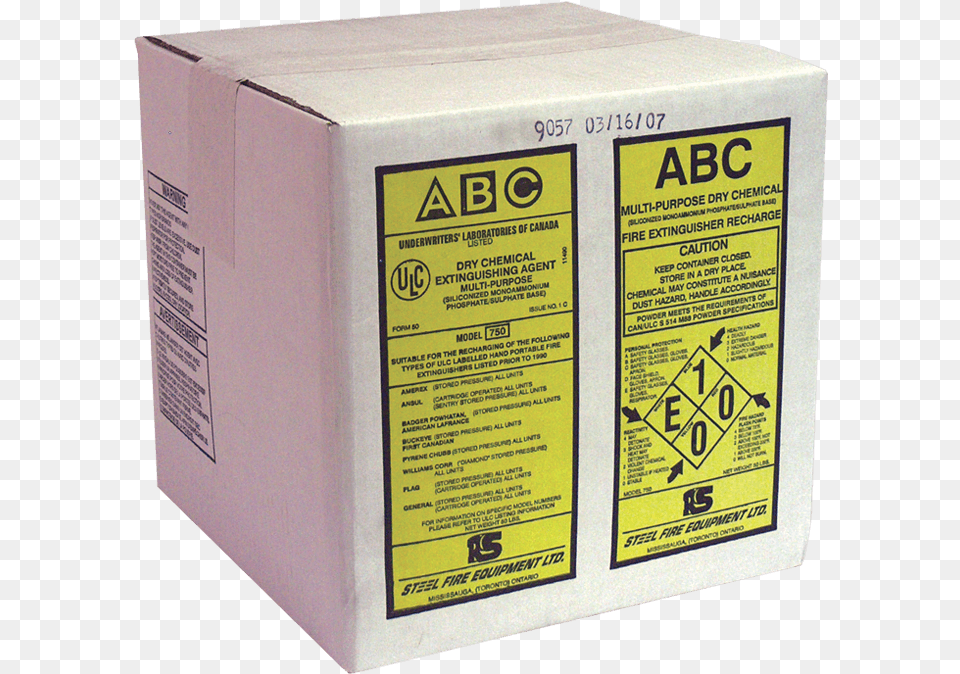 Ulc Classified Abc Dry Chemical 50 Lb Carton Box, Cardboard Free Png Download