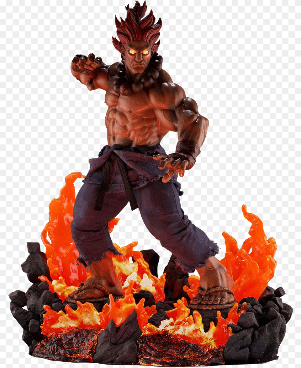 Ultimate Akuma 10th Anniversary 14 Scale Statue Preorder Street Fighter Mixed Media Statue 14 Shin, Adult, Outdoors, Nature, Mountain Free Png
