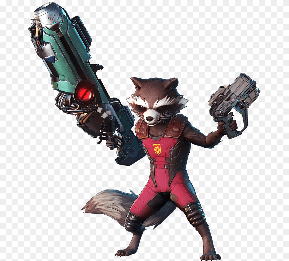 Ultimate Alliance Wiki Marvel Ultimate Alliance 3 Rocket Raccoon, Weapon, Gun, Adult, Person Png Image
