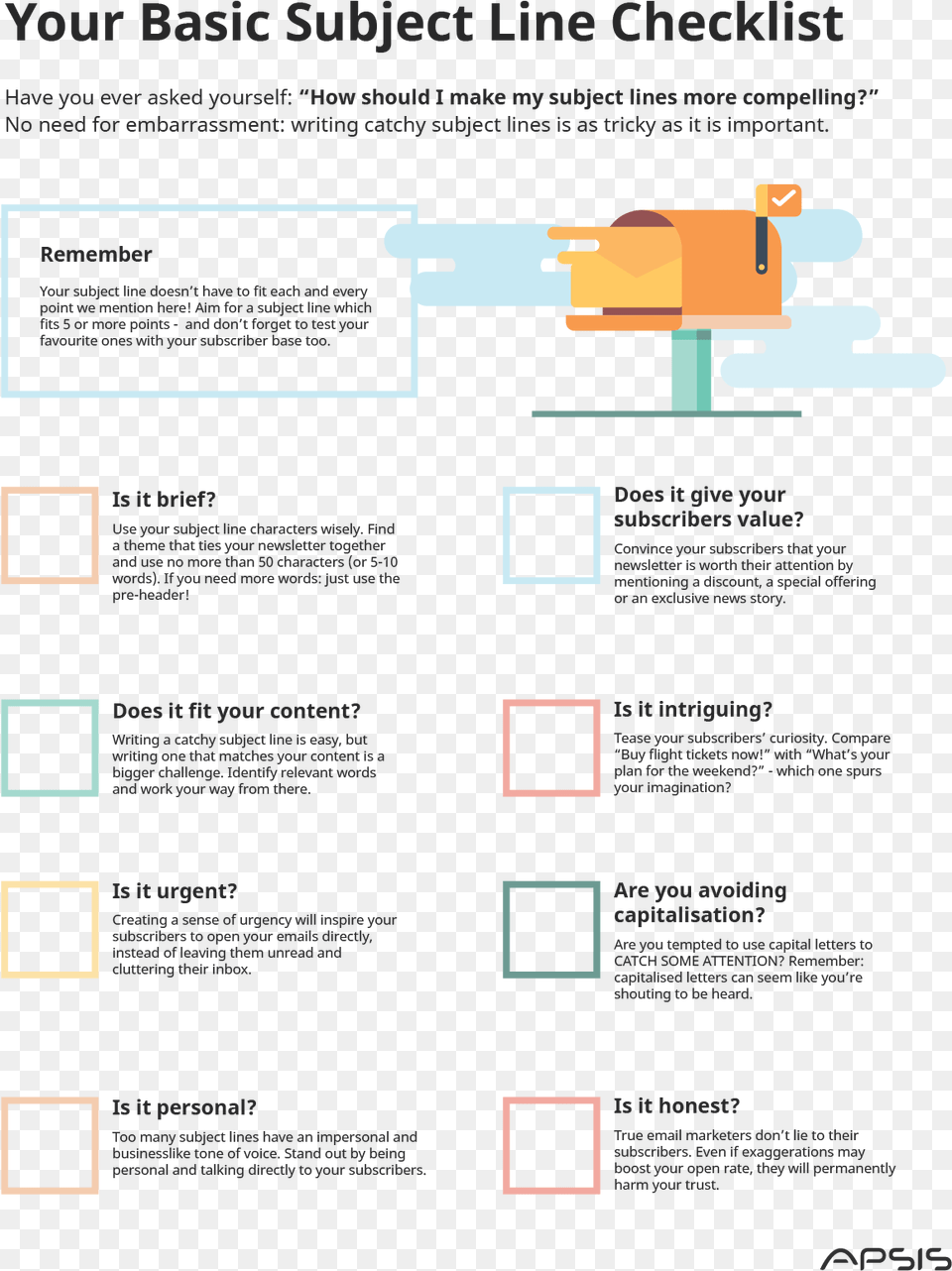 Ultimate Basic Subject Line Checklist Action Lines Png