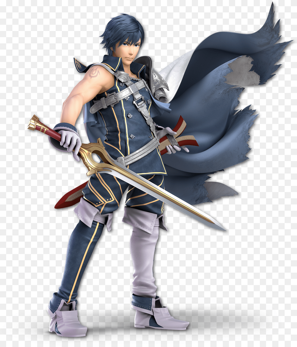 Ultimate Chrom Super Smash Bros Ultimate Chrom, Sword, Weapon, Person, Face Free Png Download