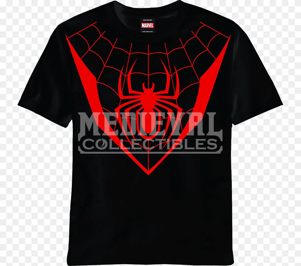 Ultimate Fallout Spiderman T Shirt Miles Morales Logo Shirt, Clothing, T-shirt, Animal, Invertebrate Free Transparent Png