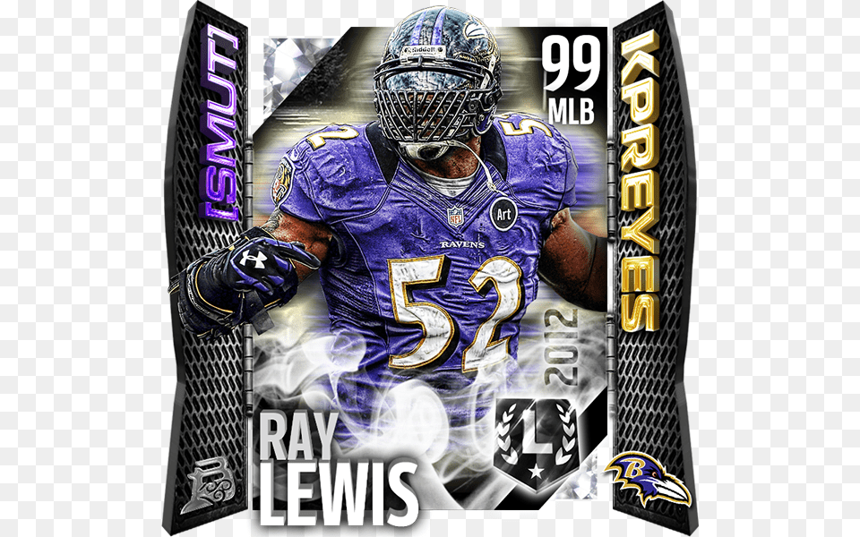 Ultimate Legend Ray Lewis Baltimore Ravens Logo Digital Painting, Helmet, Adult, Person, People Png Image