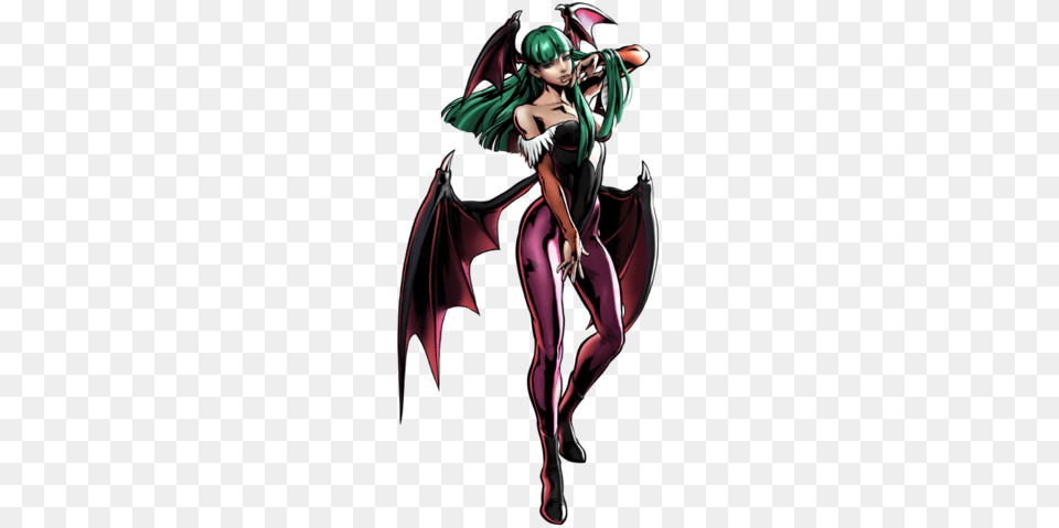 Ultimate Marvel Vs Capcom Morrigan Fighter, Adult, Book, Comics, Female Free Png