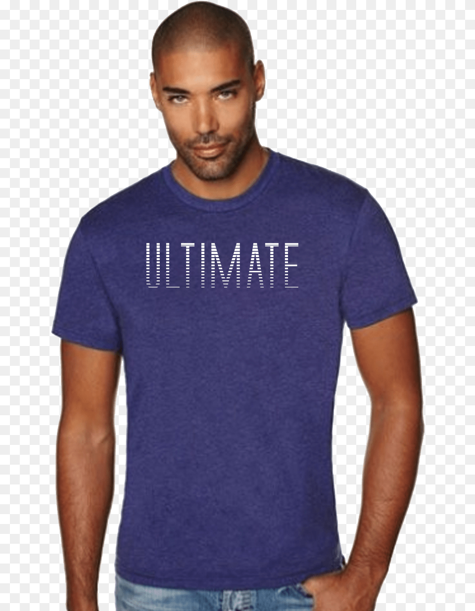 Ultimate Model Purple Tee, T-shirt, Clothing, Shirt, Person Png Image