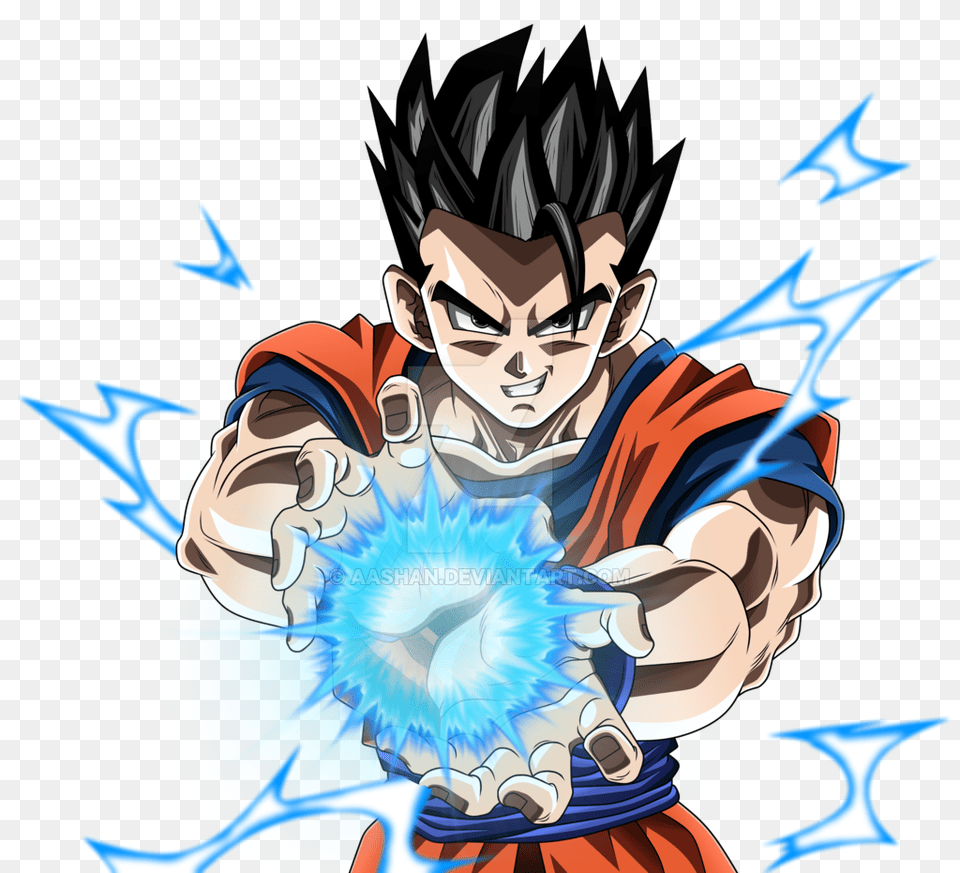 Ultimate Mystic Gohan Kamehameha, Book, Comics, Publication, Person Png Image