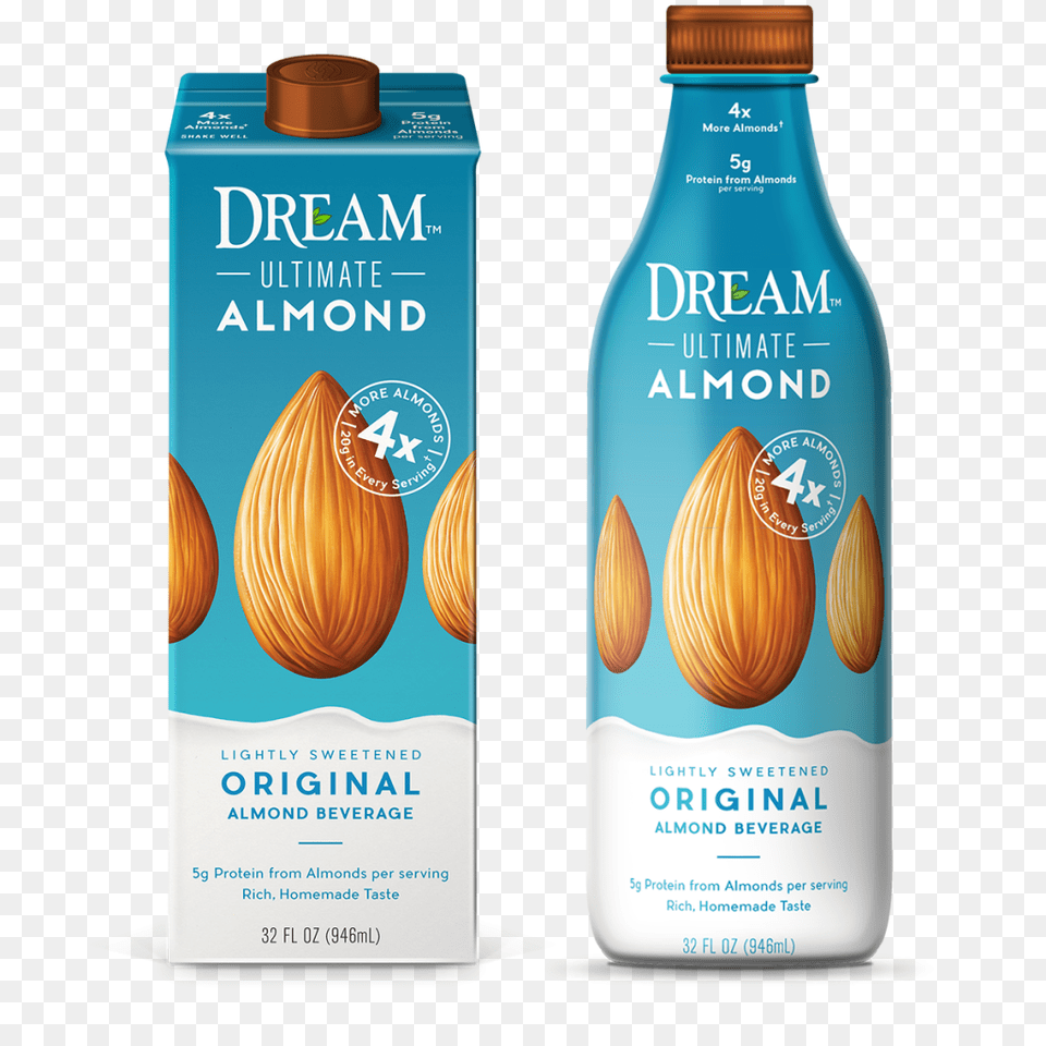 Ultimate Original Almond Beverage Dream Plant Based, Bottle Free Png Download