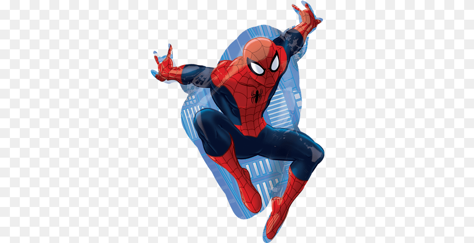 Ultimate Spider Man Spiderman Supershape Foil Balloon Airwalkers Balloon Spider Man, Adult, Female, Person, Woman Png Image