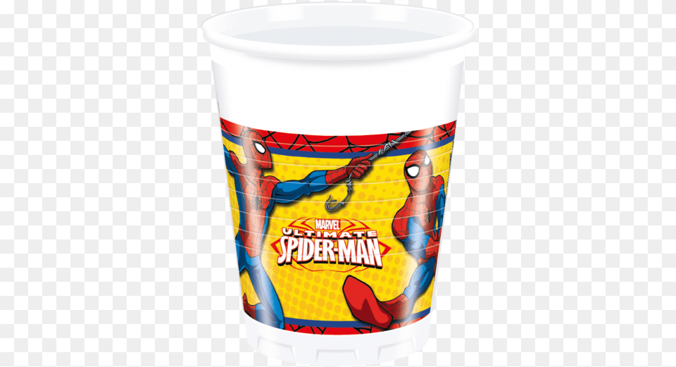 Ultimate Spiderman Plastic Cups Ultimate Spider Man Cups 200ml Plastic Party Cups, Cup, Cream, Dessert, Food Free Png