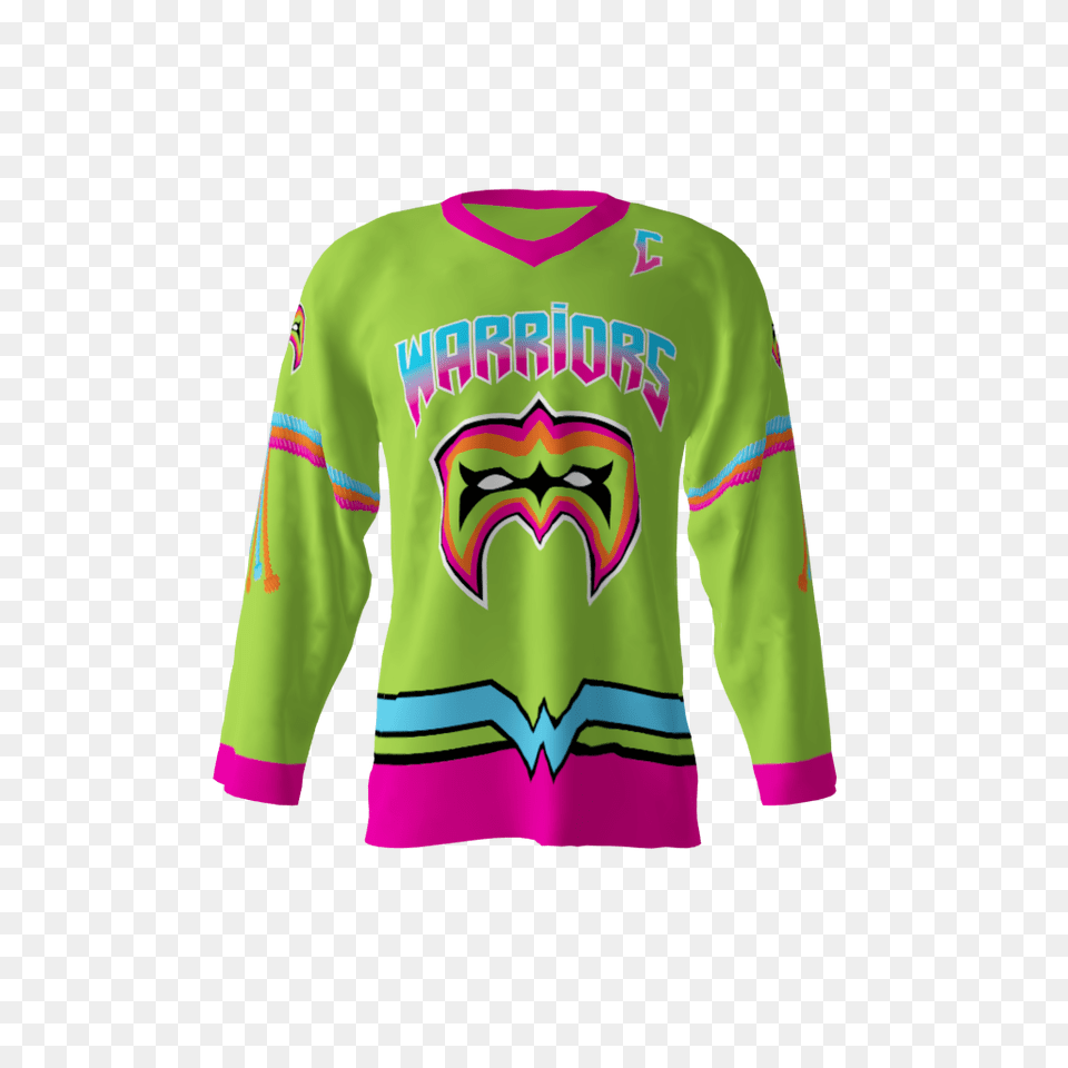 Ultimate Warriors Lime Jersey Sublimation Kings, Clothing, Shirt, T-shirt, Long Sleeve Png