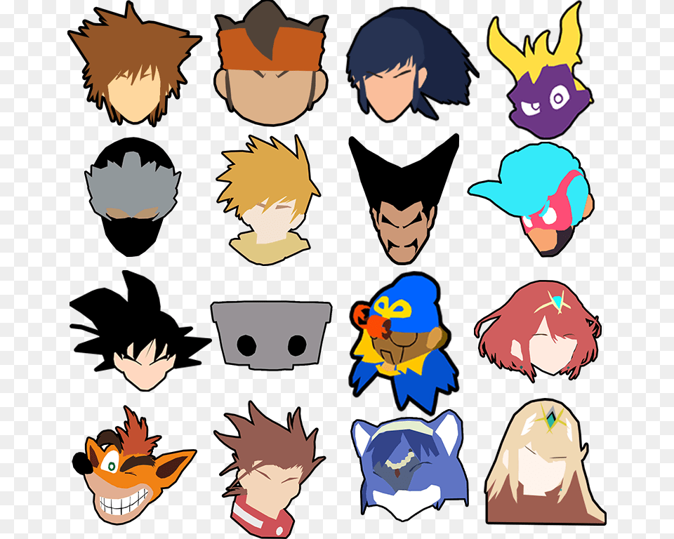 Ultimatecan T Contain My Smash Hypeso I Made Some Stock Smash Bros Ultimate Icons, Publication, Book, Comics, Person Free Png