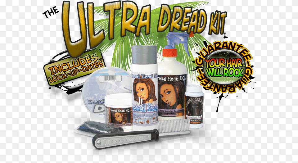 Ultra Dread Kit Dreadlocks, Person, Bottle, Face, Head Free Png