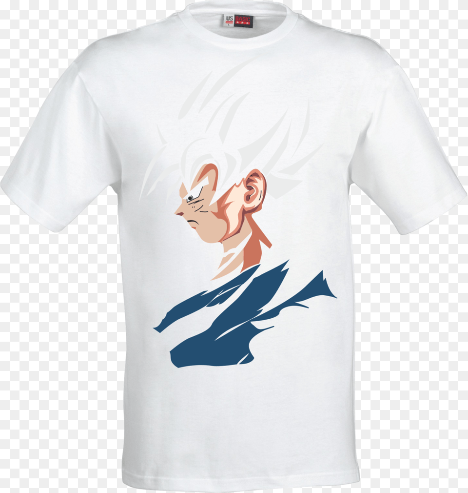 Ultra Instinct Son Goku Exclusive Tee Futbolka S Olimpijskim Mishkoj, Clothing, T-shirt, Face, Head Png Image