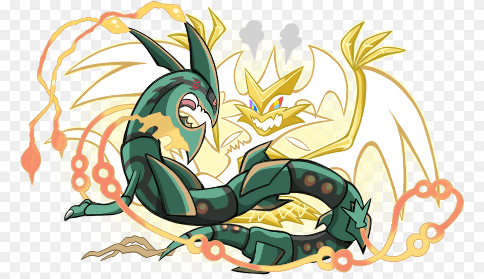 Ultra Necrozma And Mega Rayquaza, Dragon, Book, Comics, Publication Free Transparent Png