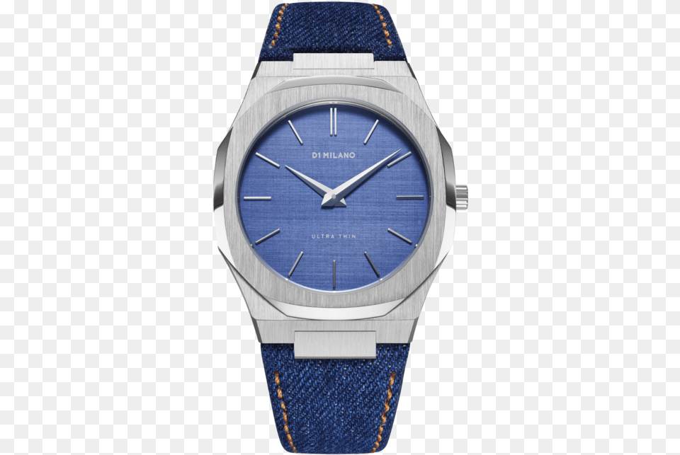 Ultra Thin Denim 40 Mm Blue D1 Milano, Arm, Body Part, Person, Wristwatch Free Png