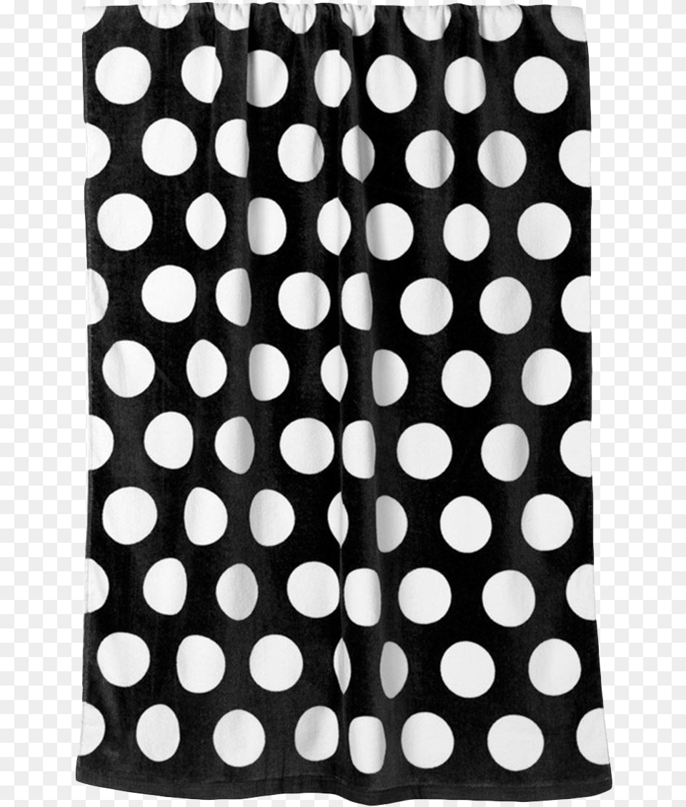 Ultraclub C3060 Velour Beach Towel Black Amp White, Pattern, Polka Dot Png Image