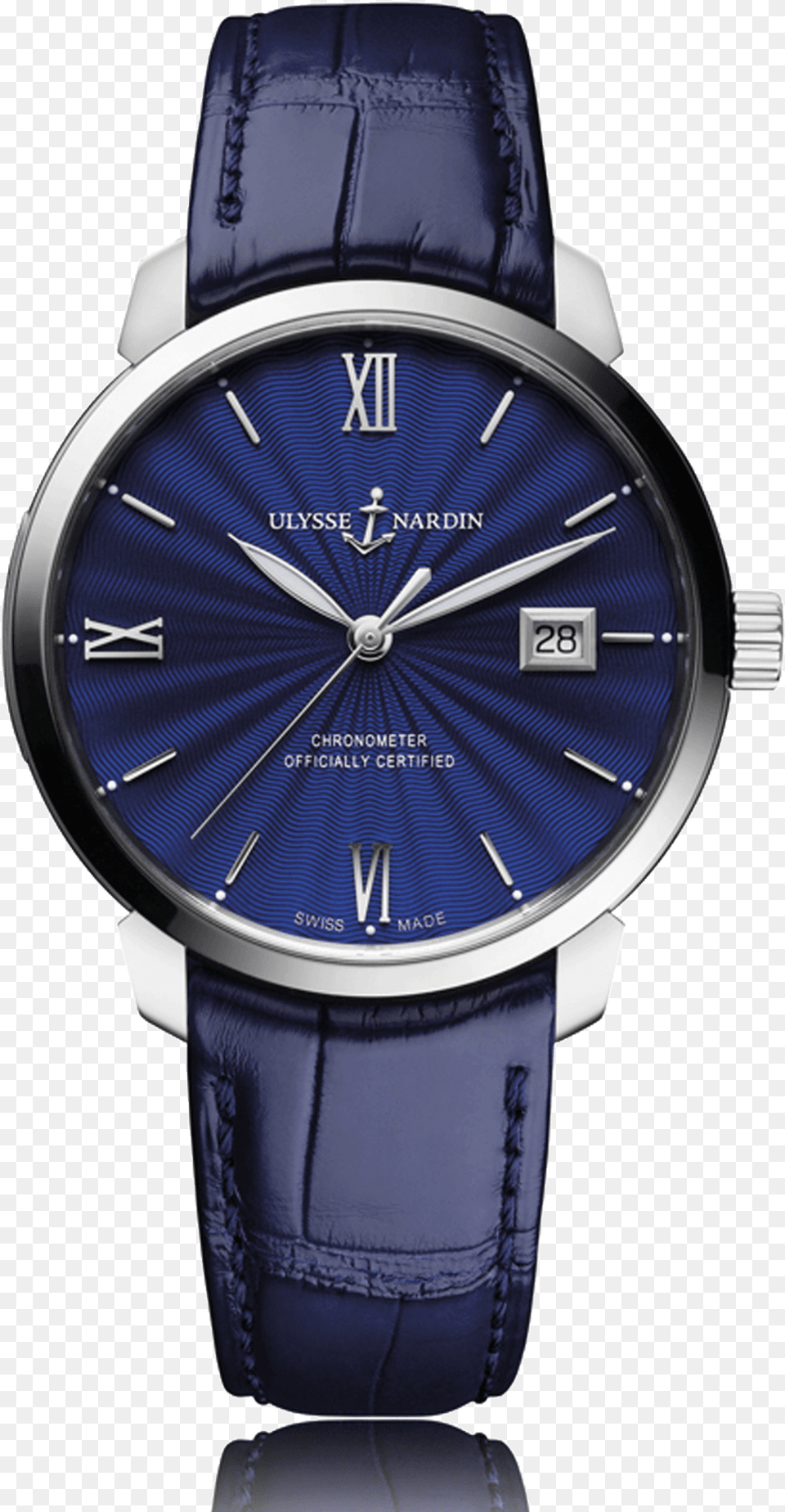 Ulysse Nardin Classico Automatic Stainless Steel Blue, Arm, Body Part, Person, Wristwatch Free Transparent Png