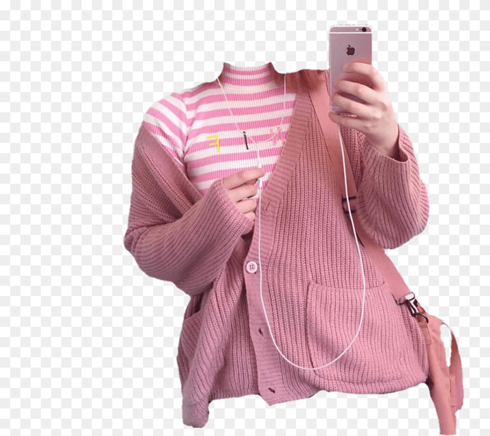 Ulzzang Aesthetic Softgrungeaesthetic Arthoe Daillylook Cardigan, Clothing, Knitwear, Sweater, Electronics Free Transparent Png