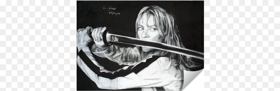 Uma Thurman Kill Bill Poster, Adult, Person, Female, Woman Png Image