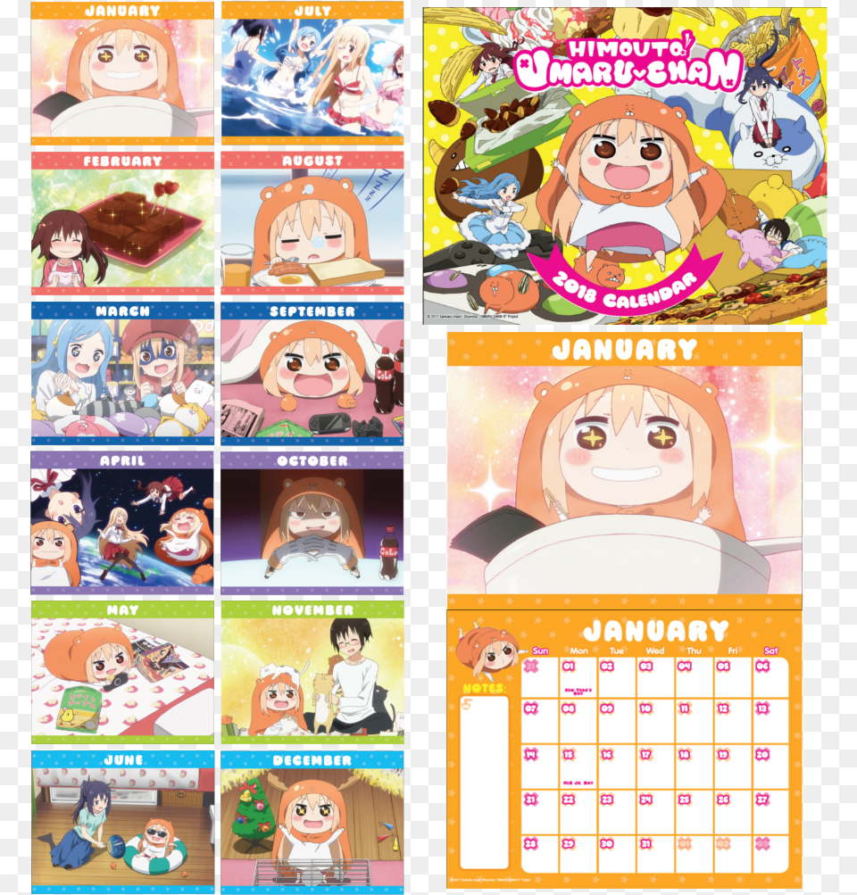 Umaru Chan 2018 Calendar Months Himouto Umaru Chan The Complete Collection, Book, Comics, Publication, Baby Png Image
