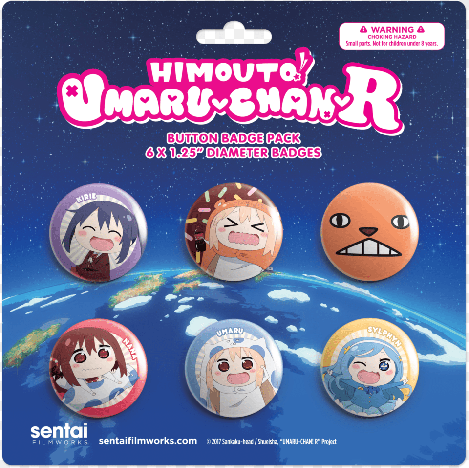 Umaru Chan R 6 Button Pack Sentai Filmworks Himouto Umaru Chan R 6 Button Pack, Face, Head, Person, Baby Free Png