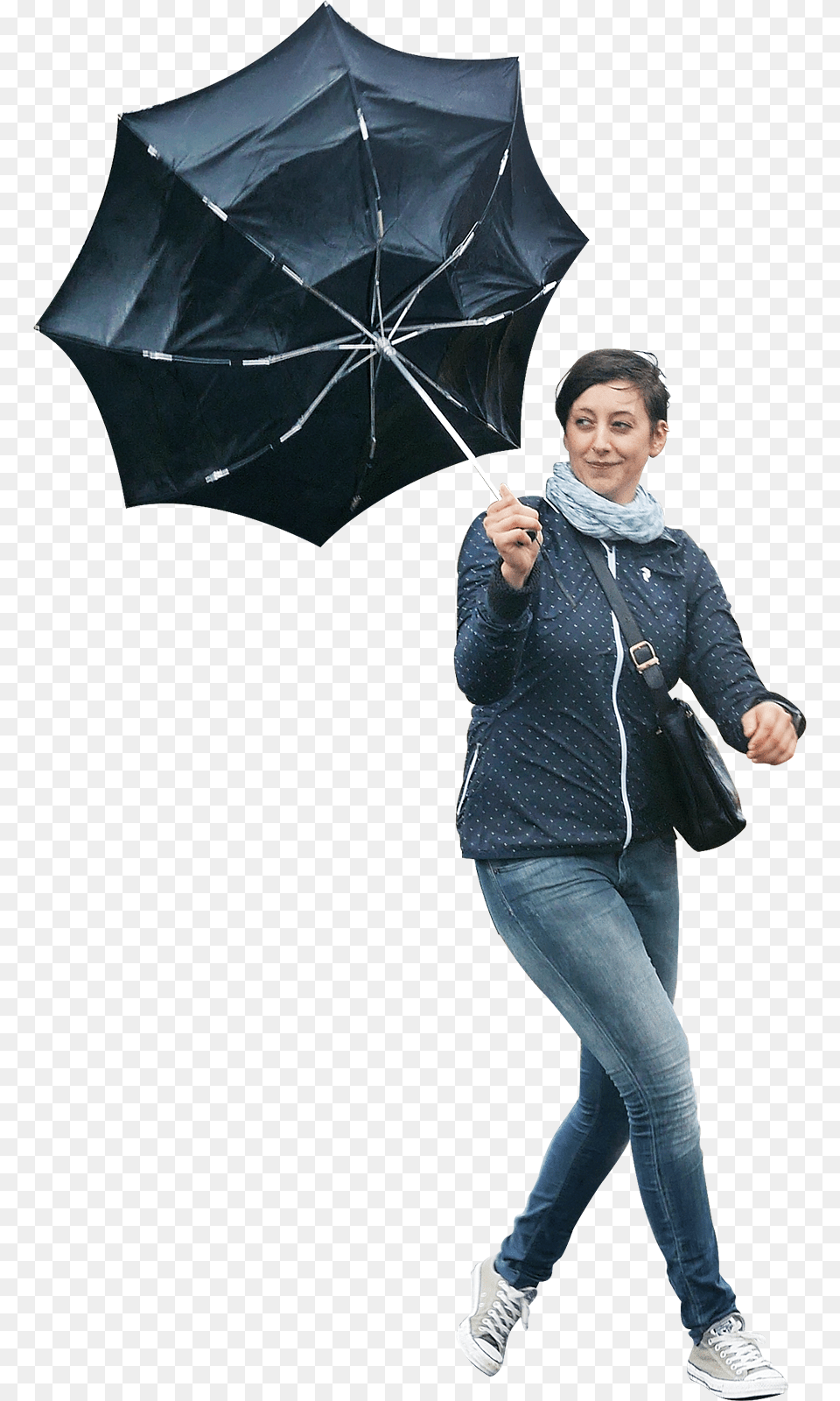Umbrella, Coat, Clothing, Woman, Person Png Image